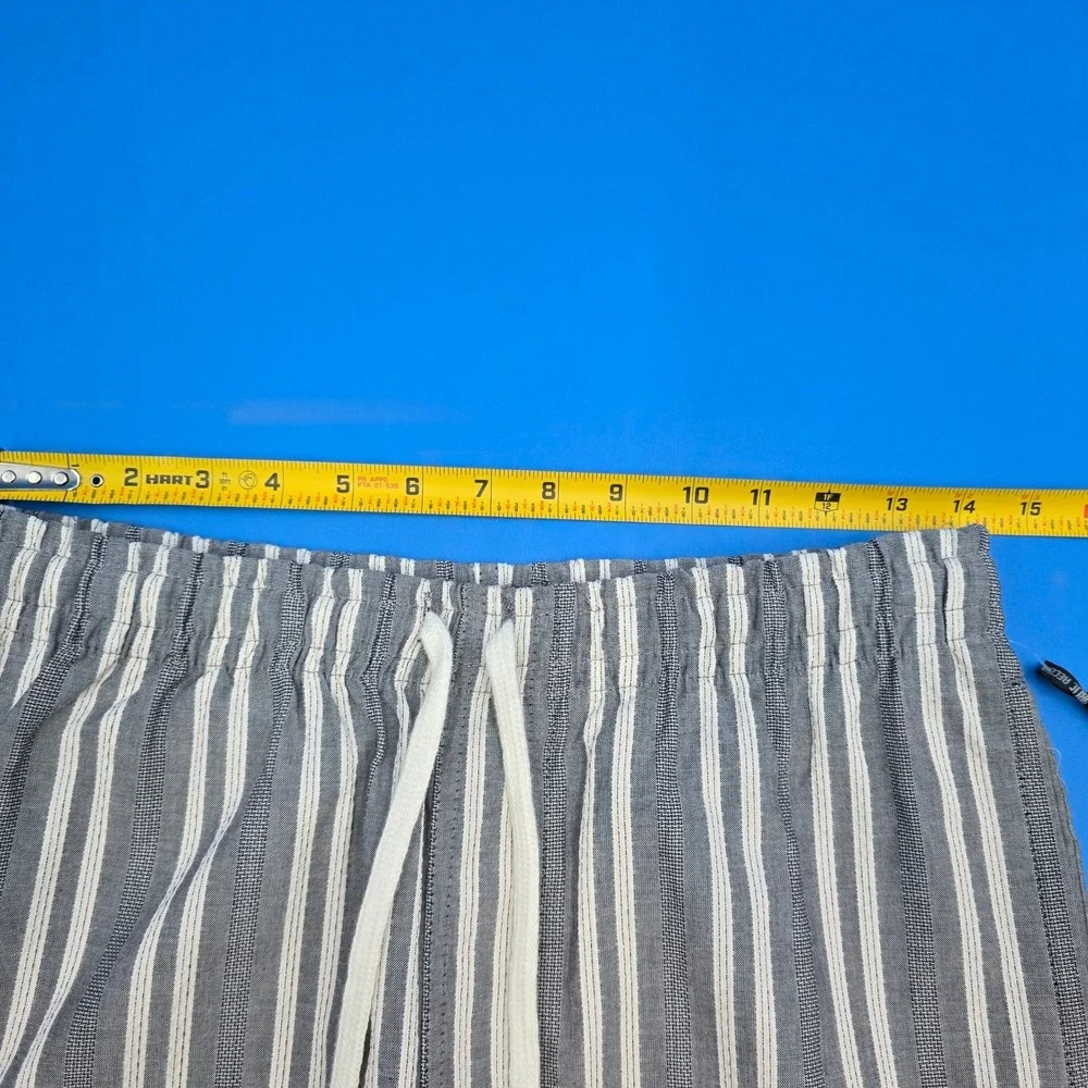 Public Record Salem Striped Textured Shorts Navy Blue White Men's Medium NWT - Picture 6 of 8